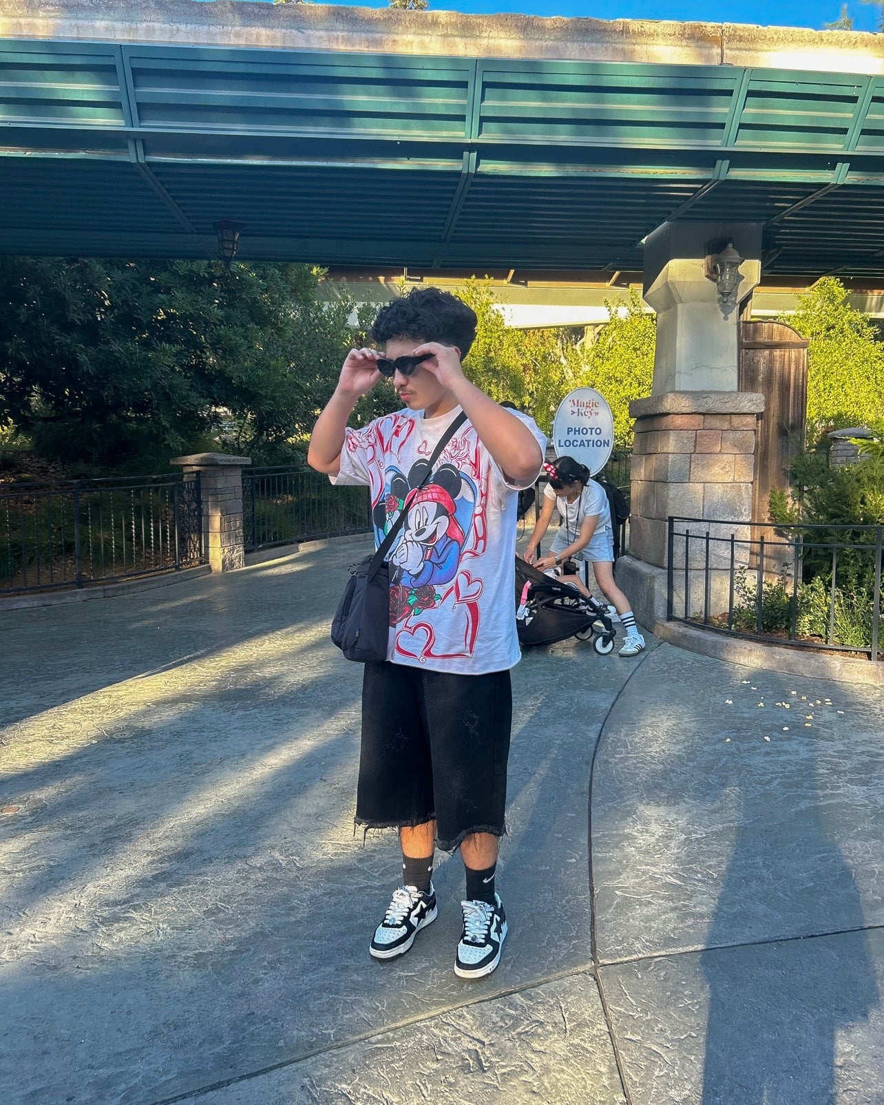 Black Rhinestone Jorts