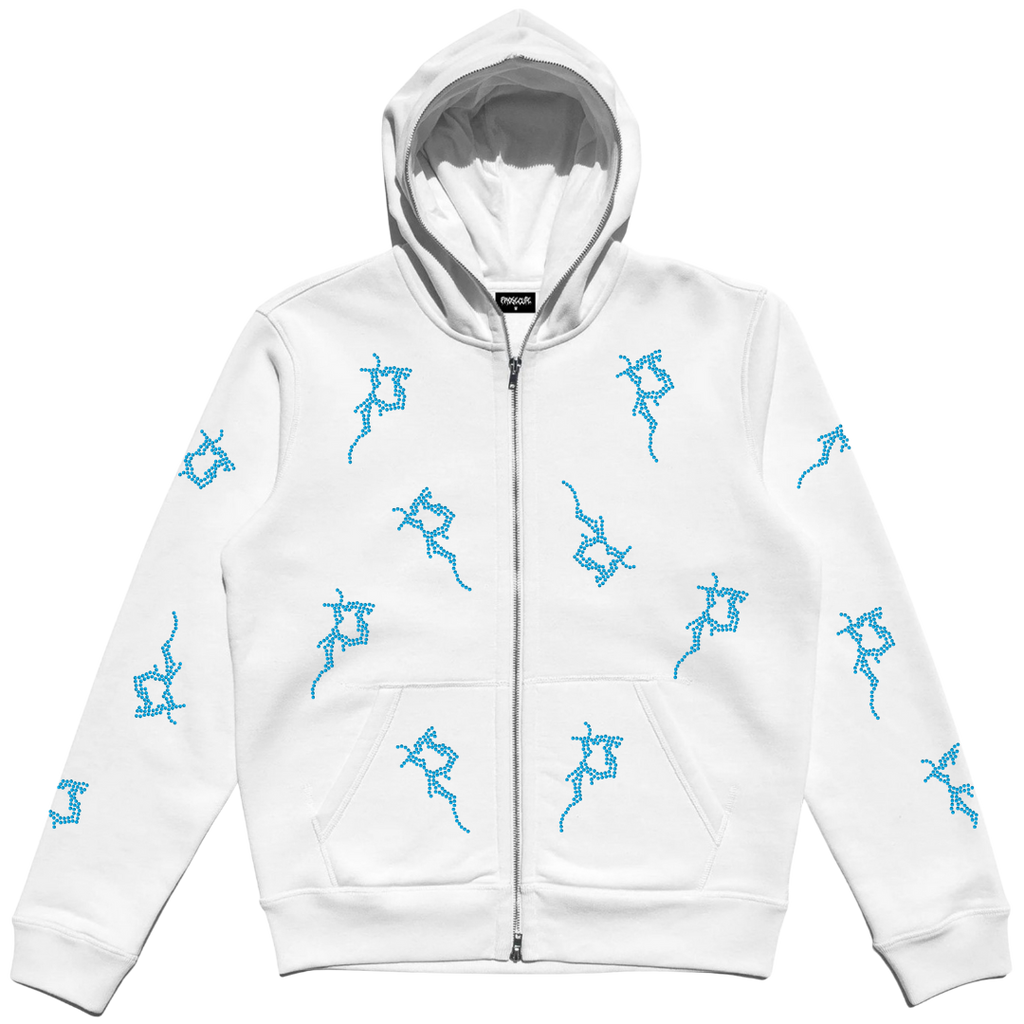 White P Full Zip- No Demon
