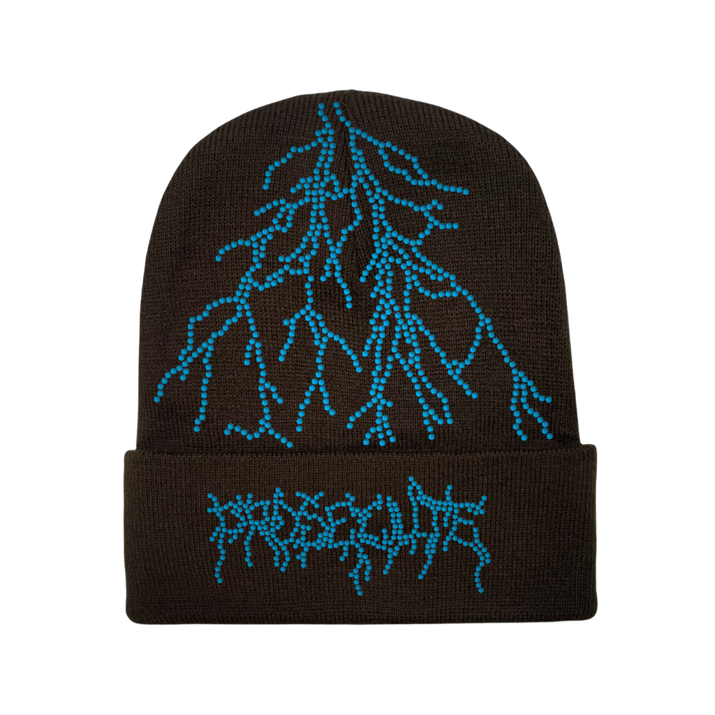 Brown Lightning Beanie
