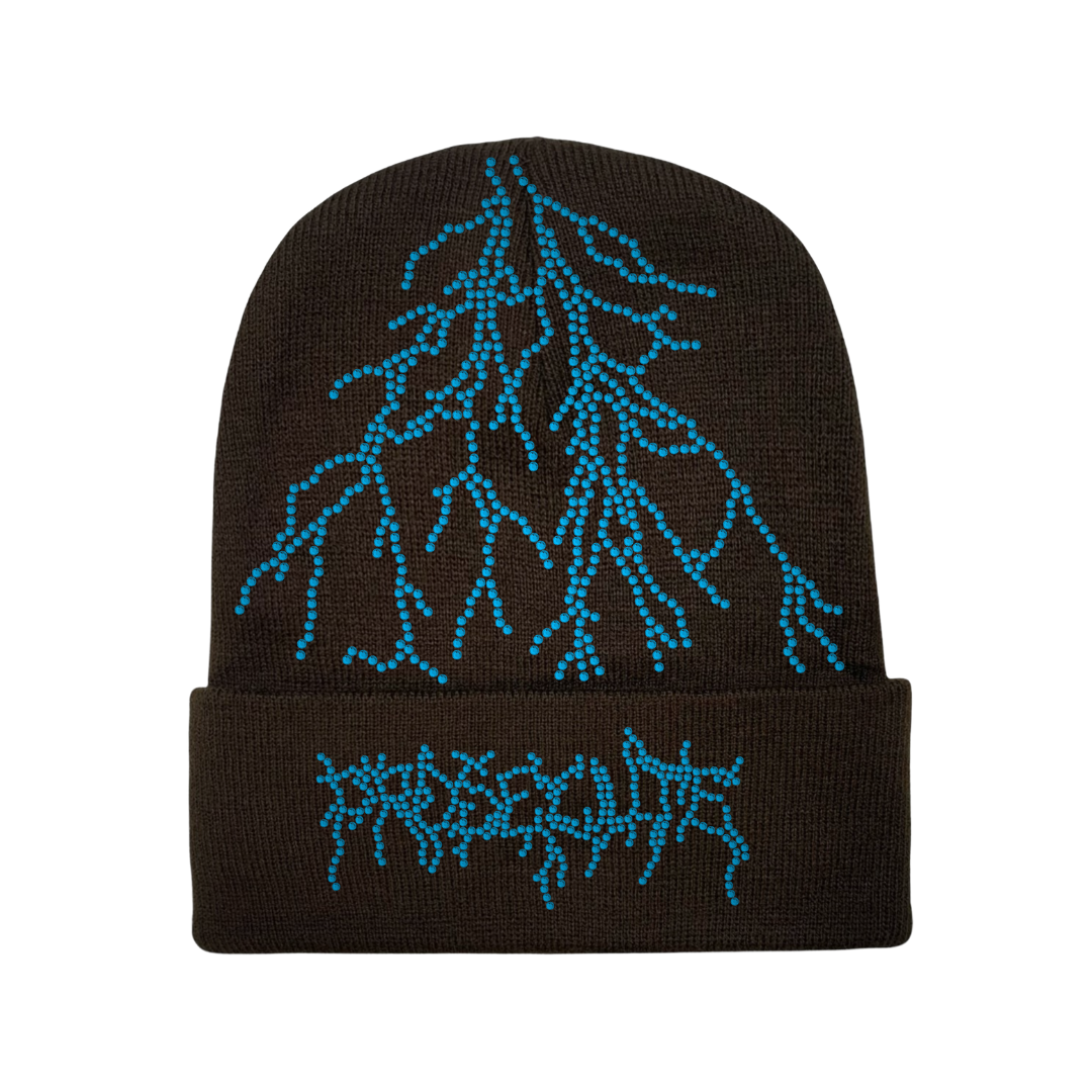 Brown Lightning Beanie