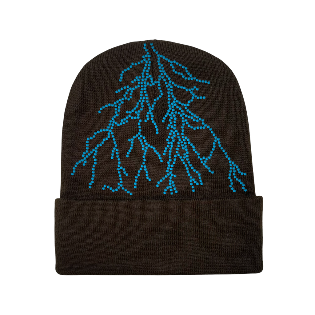 Brown Lightning Beanie