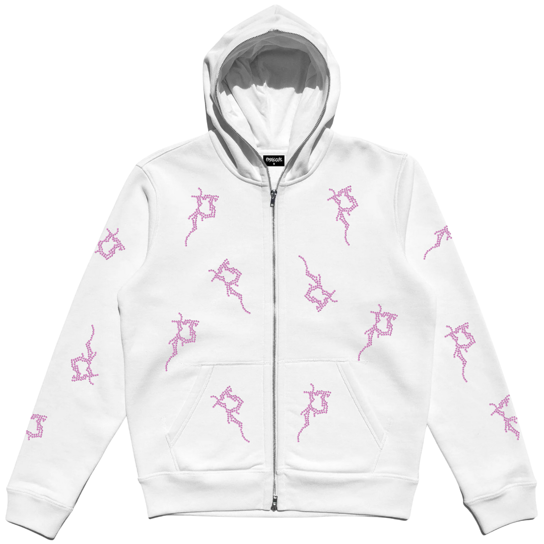 White P Full Zip- No Demon