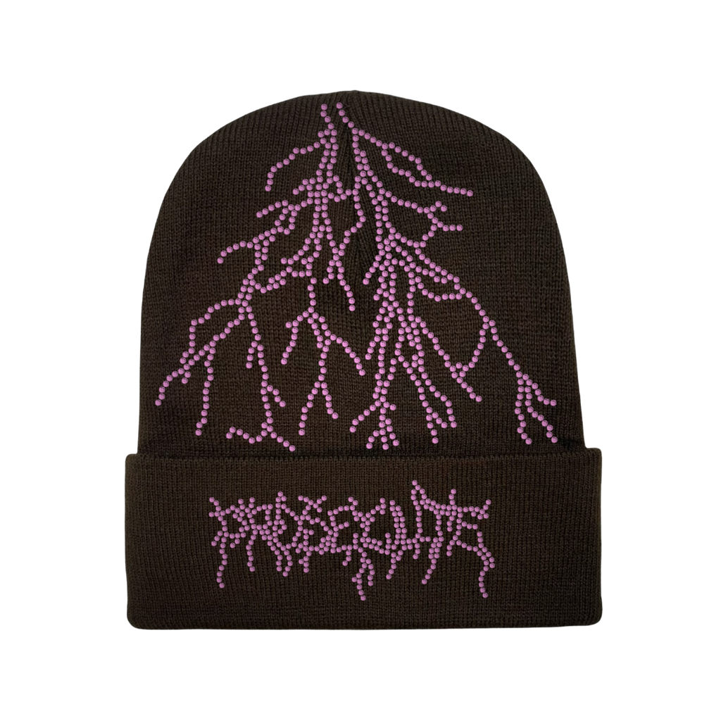 Brown Lightning Beanie