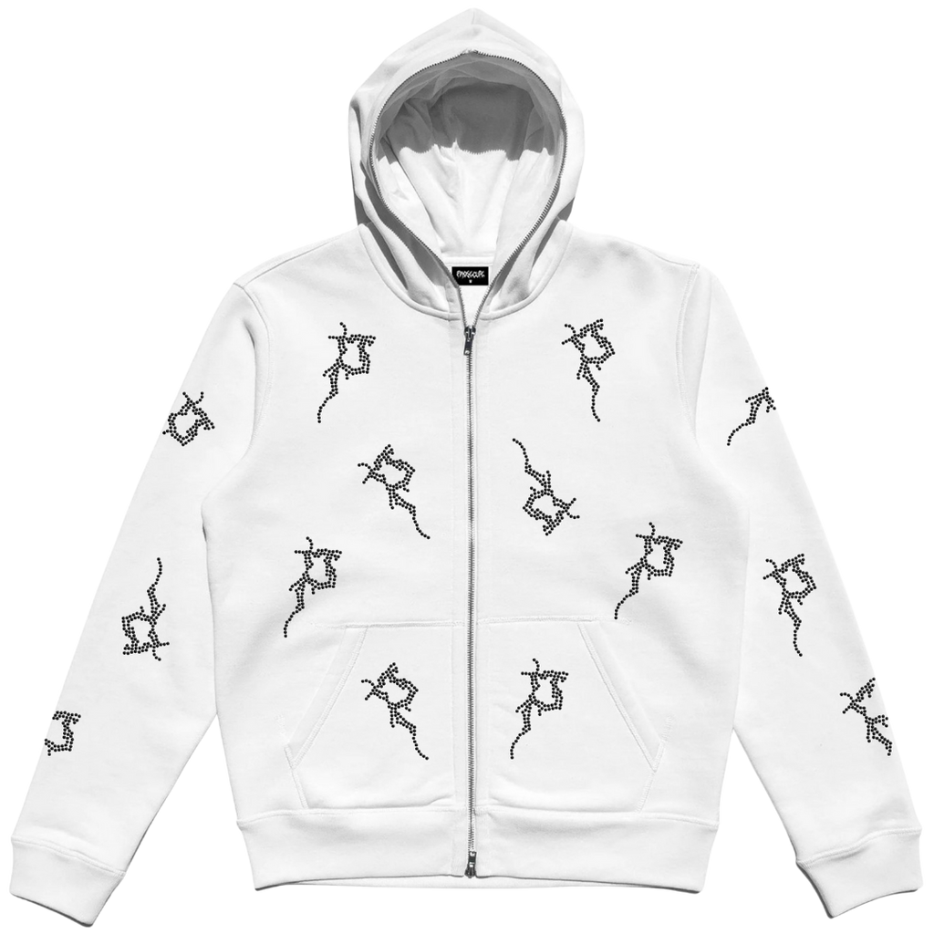White P Full Zip- No Demon