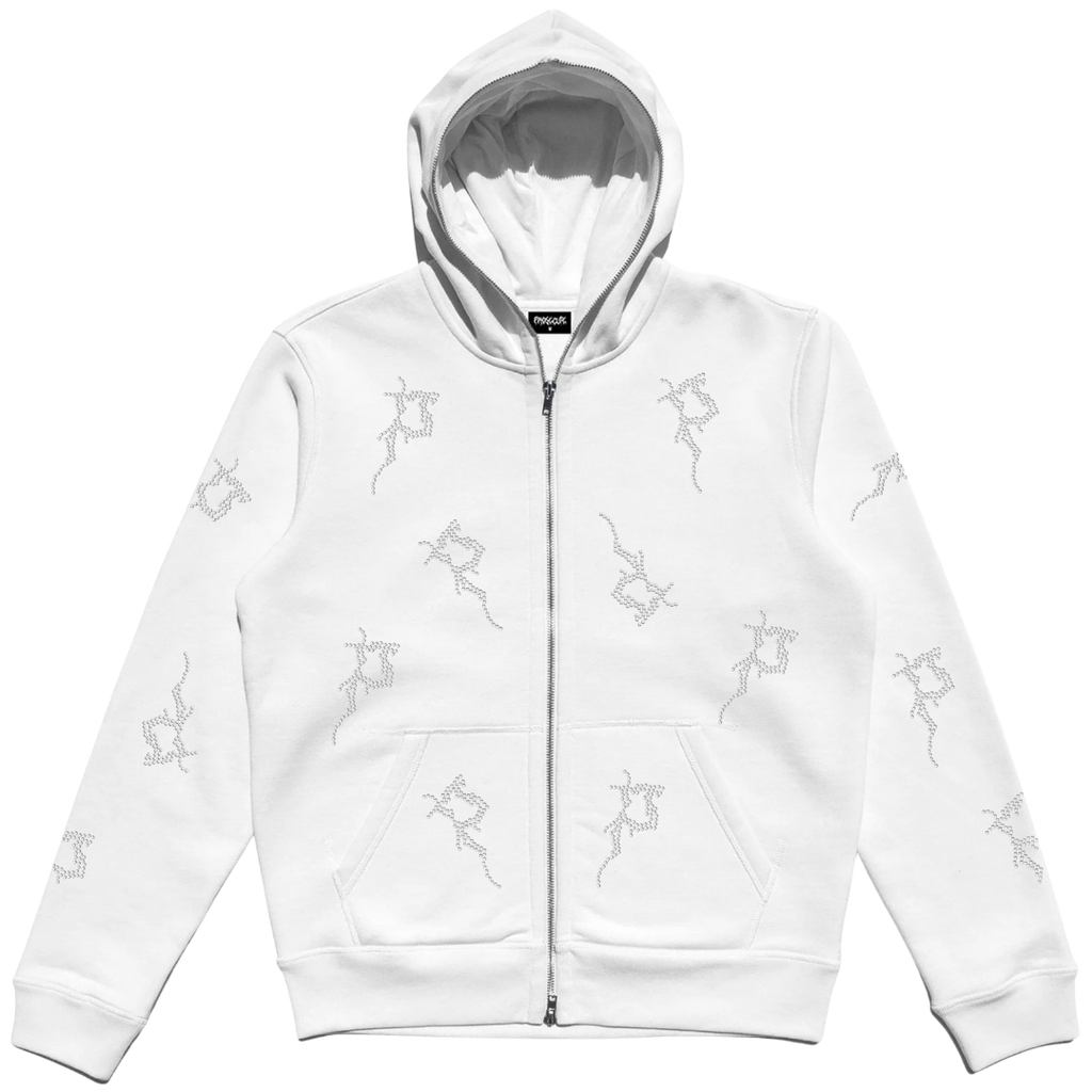 White P Full Zip- No Demon