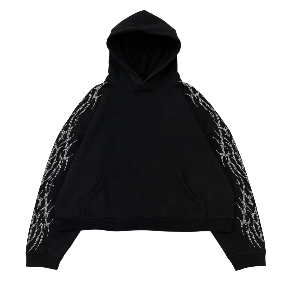 "CRYSTAL" REVAMPED RHINESTONE HOODIE