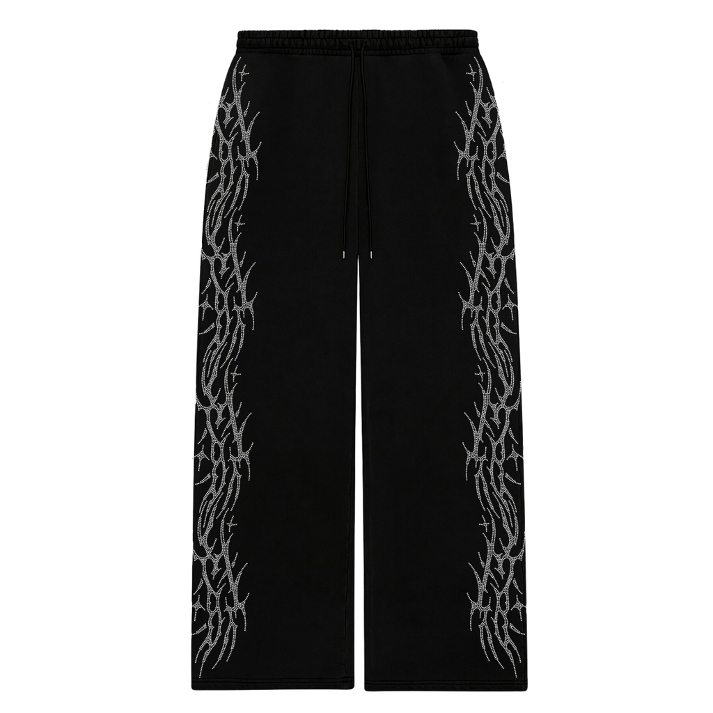 "CRYSTAL" REVAMPED RHINESTONE SWEATPANTS