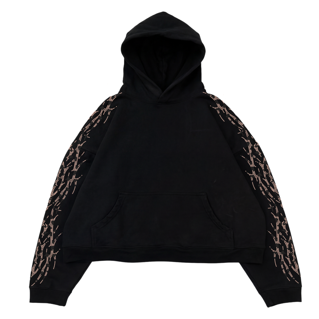 "LEOPARD" REVAMPED RHINESTONE HOODIE