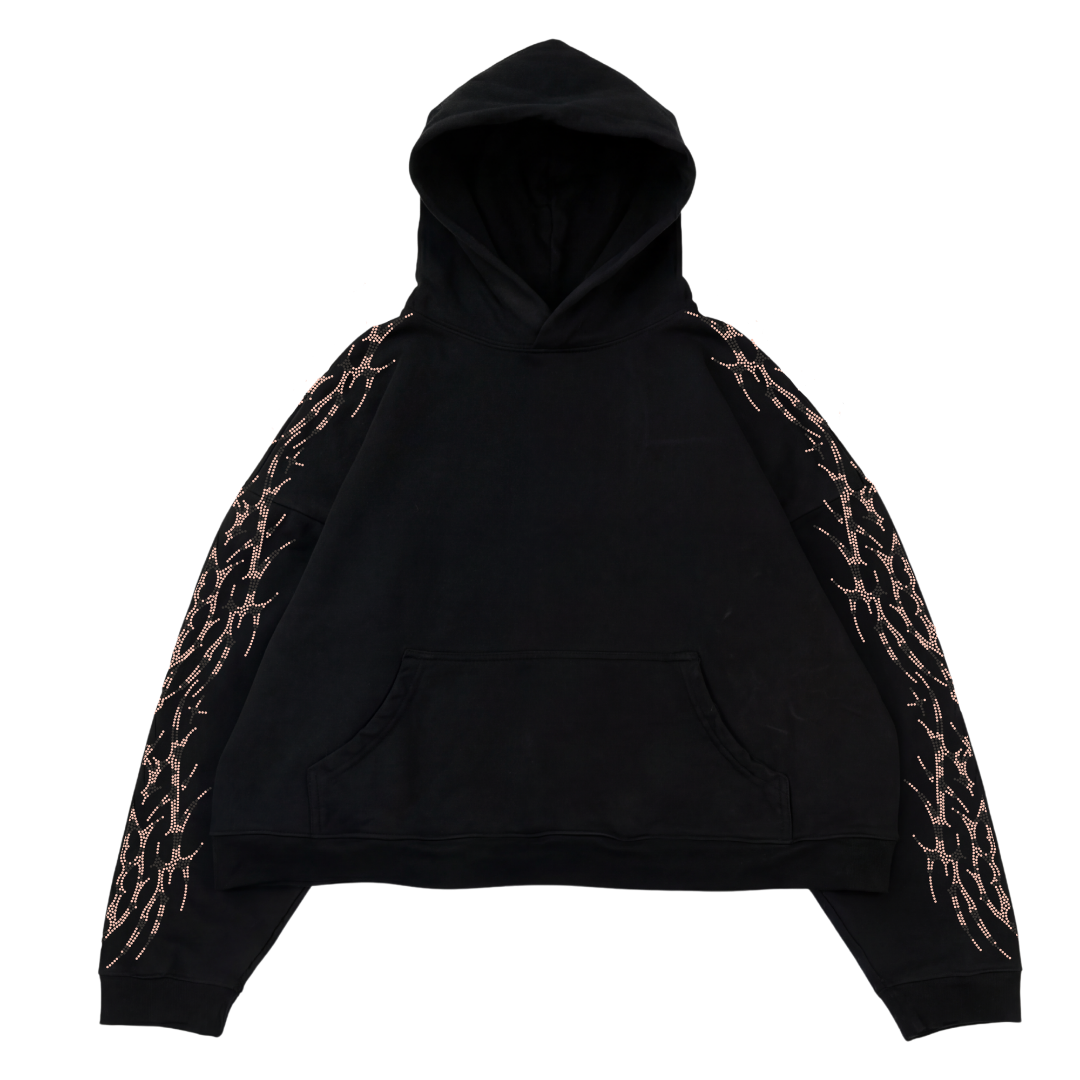 "LEOPARD" REVAMPED RHINESTONE HOODIE