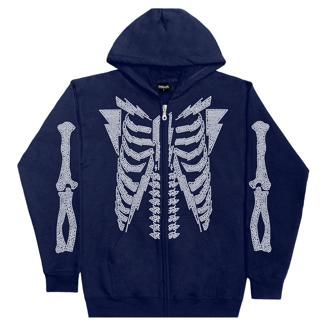 Navy Blue Dead Soul Zip Up