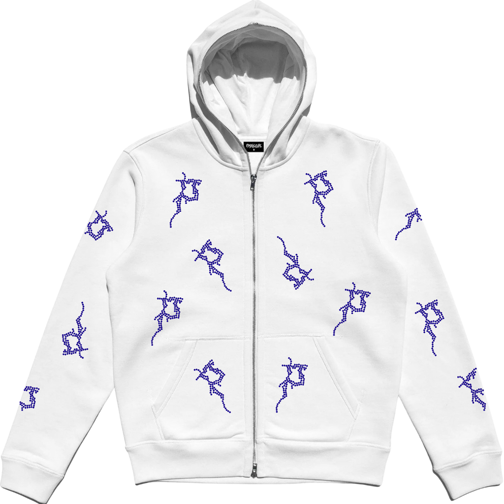 White P Full Zip- No Demon
