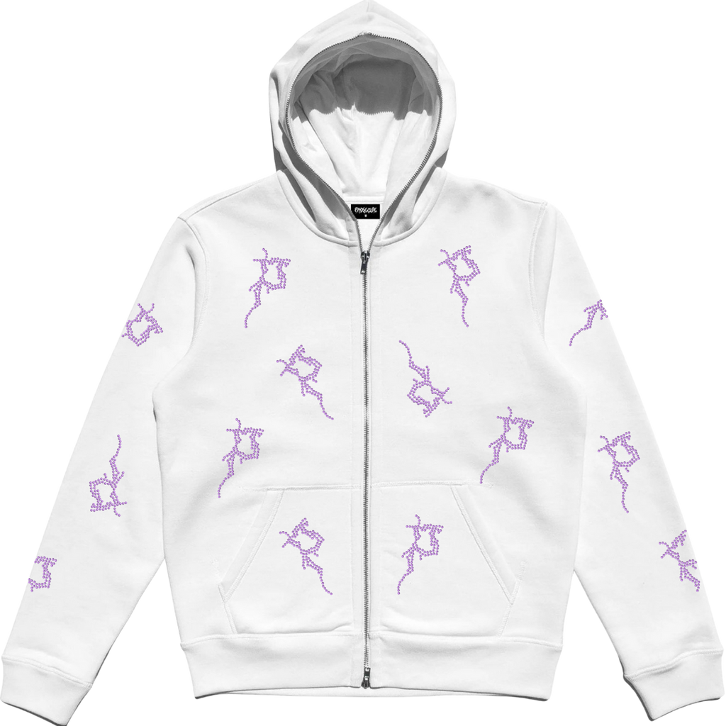 White P Full Zip- No Demon