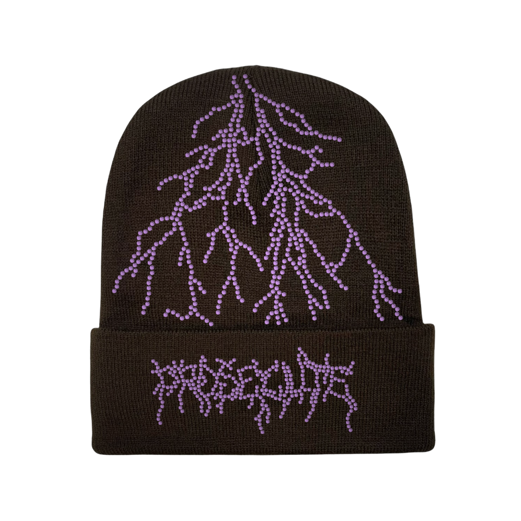 Brown Lightning Beanie